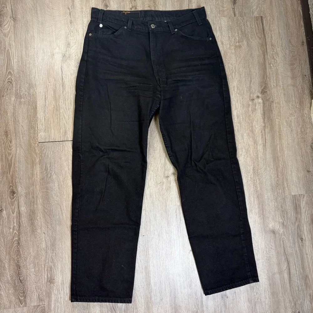 VTG Levis 550 Jeans Mens 36x30 Black Relaxed Tapered 100% Cotton USA 1996
